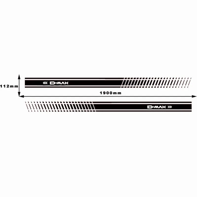 2 шт. стильная Автомобильная боковая Наклейка Виниловая наклейка для тела гоночная полосатая наклейка для isuzu DMAX автомобильные аксессуары