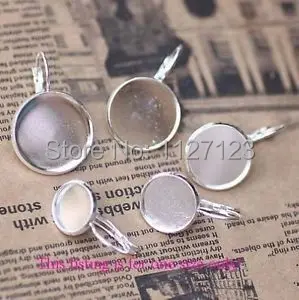 

Details about 100PCS Silver Plate 12mm Round Blank Settings Earrings