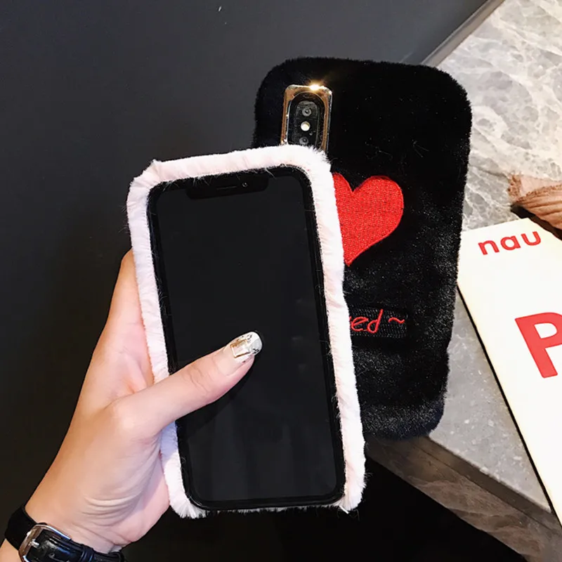 Plush Fluffy case for iphone xs max (9)