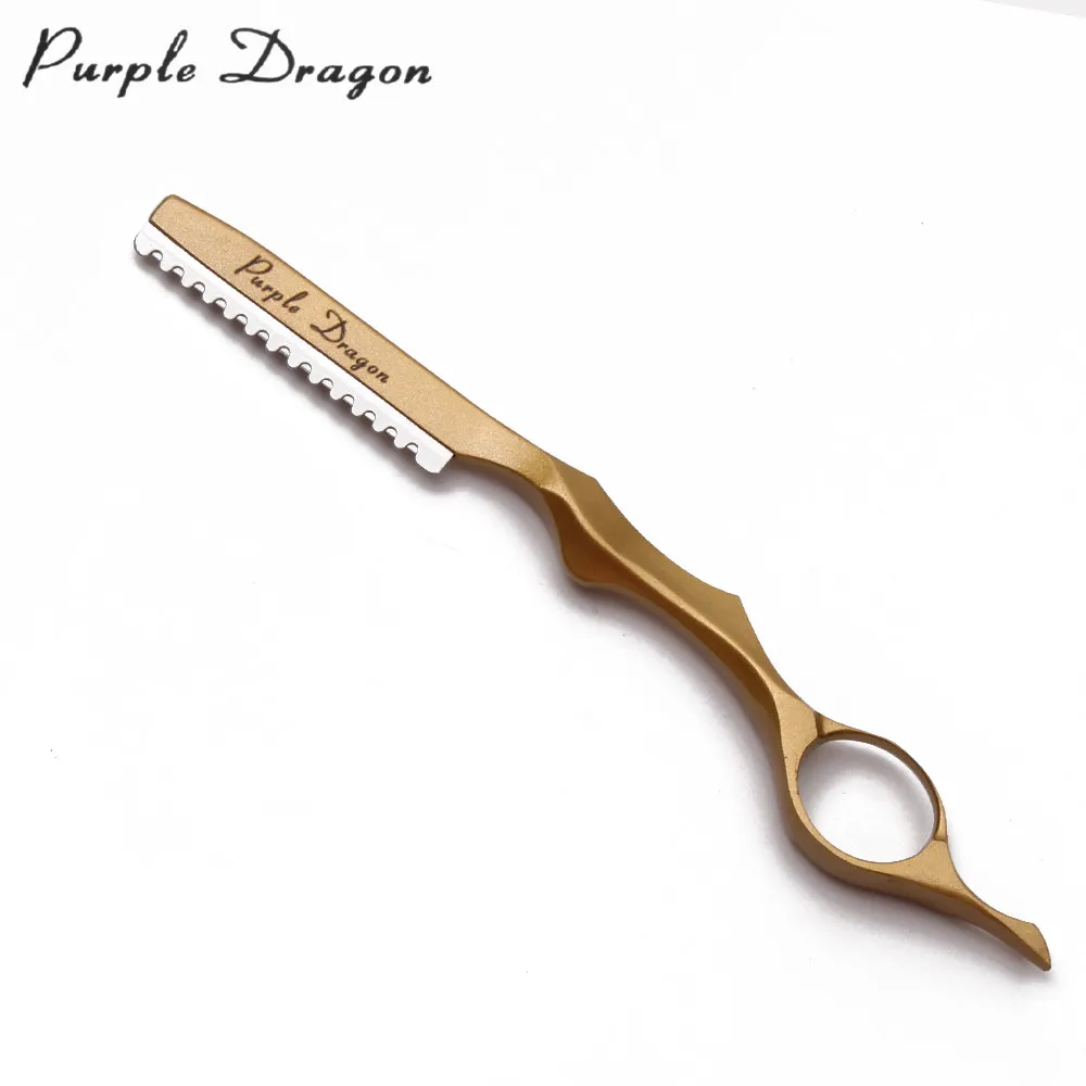 17,5 см 1 шт. фиолетовый дракон Профессиональные Sharp Парикмахерская лезвия бритвы для волос Cut Резак Ножи для похудения инструмент для укладки