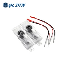 QCDIN For Maserati 2pcs Car LED Door Welcome Logo Light Door Logo Projector Light for Quattroporte Ghibli