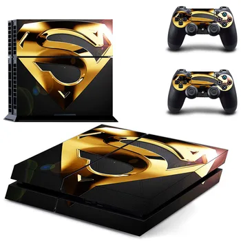 

JIAYOLIVE new Superman decal PS4 Skin Sticker for Sony Playstation 4 Console + 2 Controller Protective Stickers