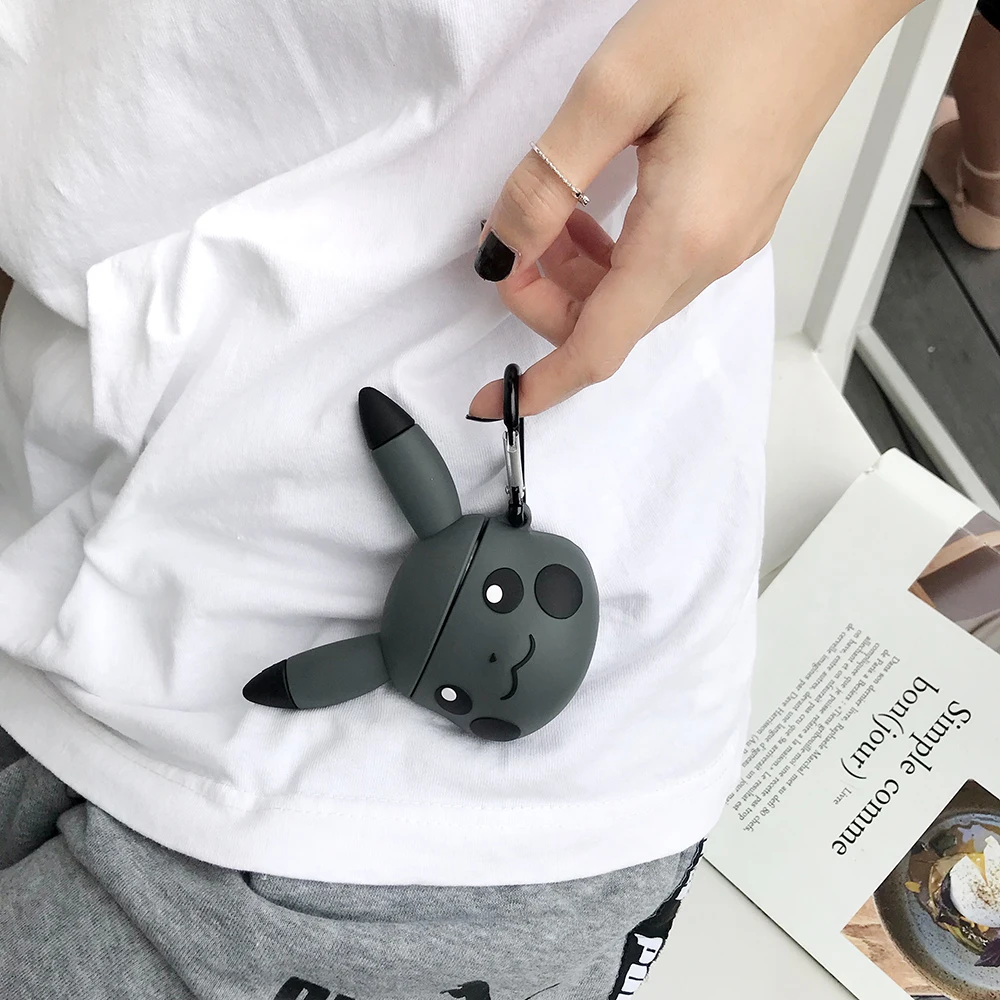 LinXiang милые Мультяшные карманные монстры Pokemons 3D Пикачу Bluetooth наушники силиконовый защитный чехол для Apple Airpods 1 2