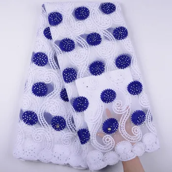 

Luxury Embroidered Beaded French Tulle Net Lace With Stones For Women Dress Latest Design African French Lace For Nigerian 1256B