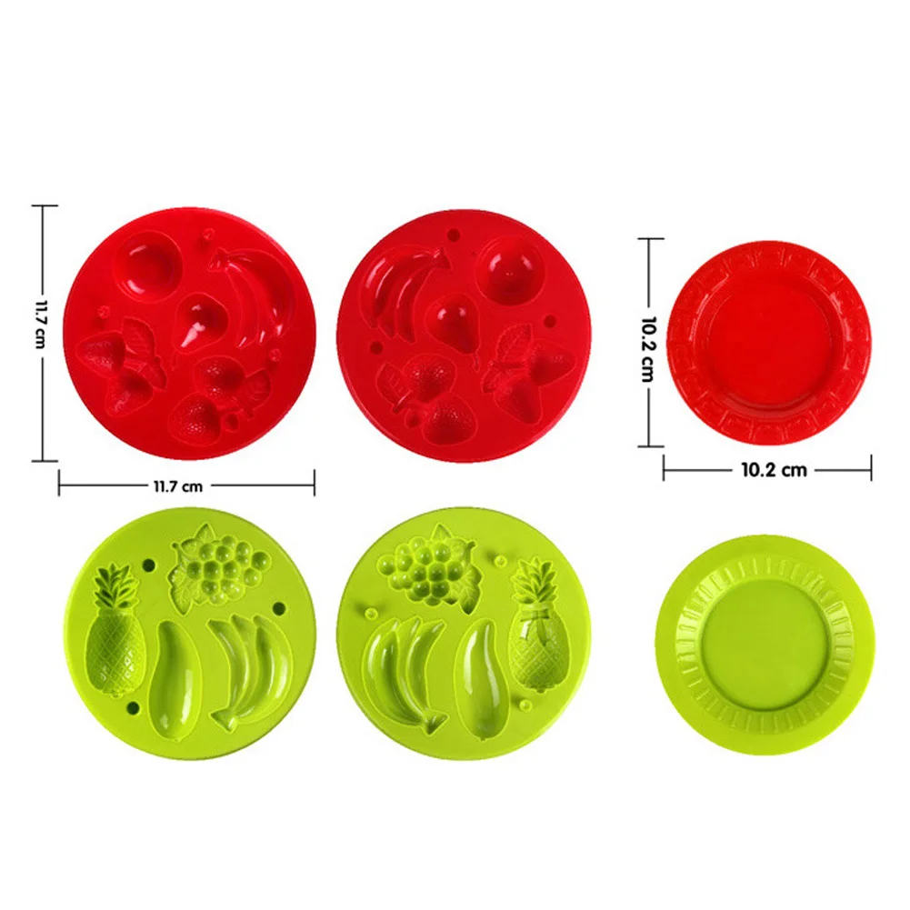 Красочный 3D набор пластилина Пластилин цветной Пластилин с фруктовым модельным набором инструментов обучающая ручная работа Пластилин игрушка