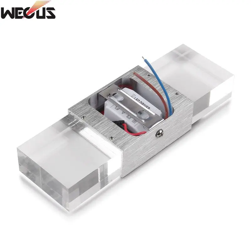 WECUS), современный стиль, 2 Вт, квадратный алюминиевый светодиодный настенный светильник, акриловый кристалл, Домашний Светильник, украшение для помещений и улицы, AC110, 220 В