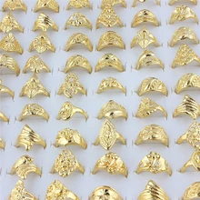 Qianbei atacado 20 pçs mix casamento ouro cor anéis de noivado anel de flor moda jóias para mulher anel