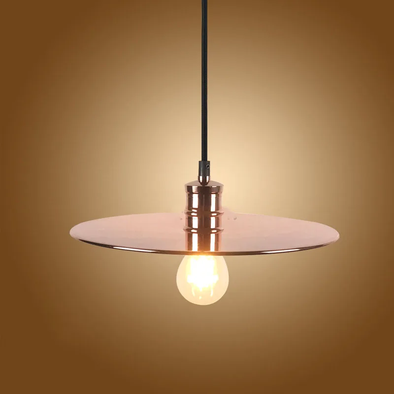 

Nordic Creative Minimalist Pendant Light Rose Gold Loft UFO Lamp Iron Restaurant Cafe Bedroom Living Room Home Lighting Decor
