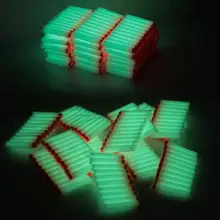 40pcs Fluorescence Toy Orbeez Gun Luminous Bullets for Nerf Series Blasters Refill Clip Darts EVA Soft Bullets glow in the dark