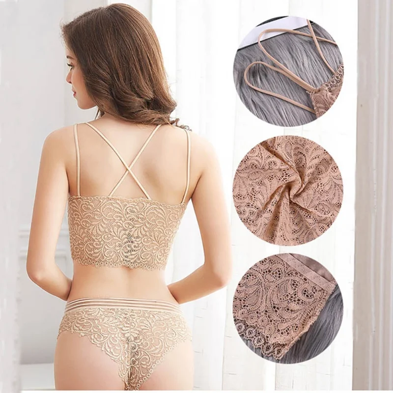 Лидер продаж кружевной сексуальный комплект с бюстгальтером пуш ап без косточек