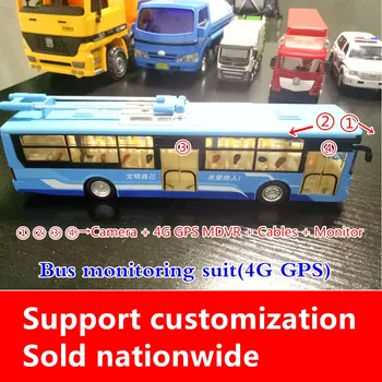 

Ruiming video source factory car 4 channel GPS SD card recorder HD car monitoring four-way DVR host set