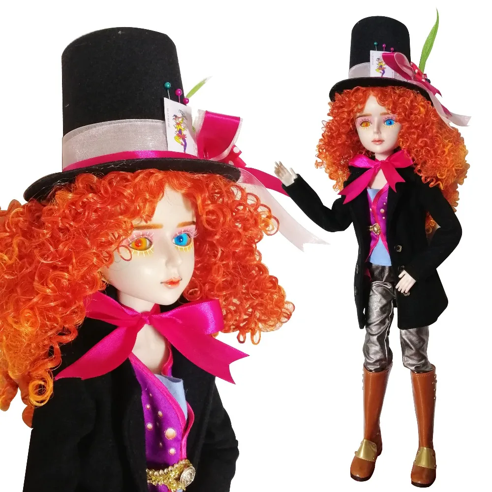 2" полный набор+ EVA BJD Mad Man Hatter Косплей 1/3 BJD Кукла SD 60 см 24" шарнирные куклы игрушка фигурка+ полные аксессуары шляпа