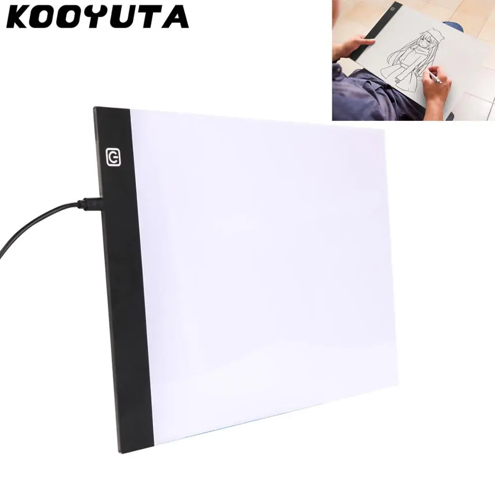 KOOYUTA A4 цифровая графическая доска для рисования светодиодный светильник коробка