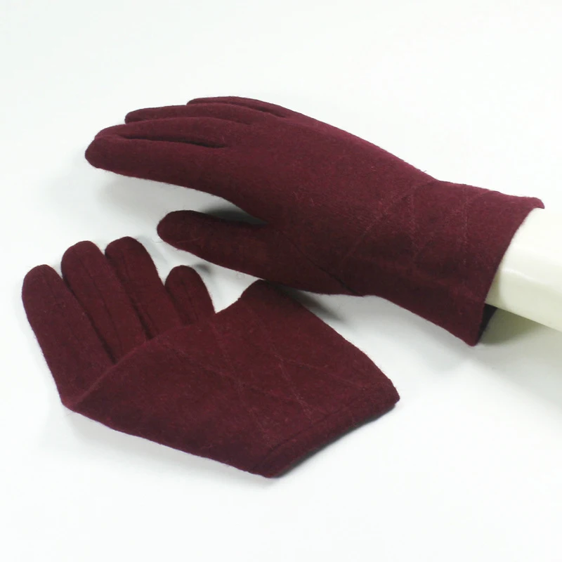 Новая мода осень зима женские элегантные шерстяные кашемировые перчатки красивые руки повседневные модные короткие перчатки для дам