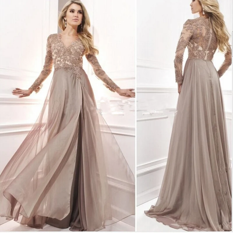 Long Gown Dresses With Sleeves 