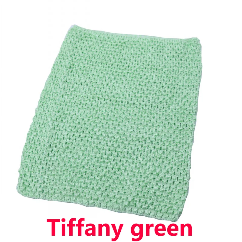 Tiffany green Тюлевая юбка-пачка «кроше» для детей 5-12 лет, 24x32 см, ручная работа, детская юбка, аксессуары, подарки - Цвет: Tiffany green