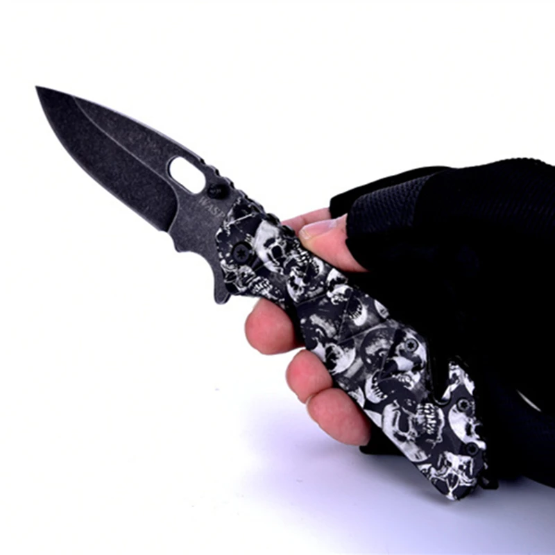 

8" Folding Blade Knife with Sharpener Rope Cutter Camping Hunting Survival Tactical Bushcraft Knives Multi Tool
