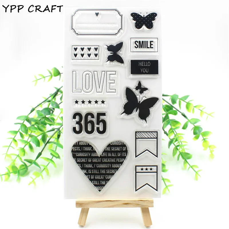 

YPP CRAFT Love Transparent Clear Silicone Stamps for DIY Scrapbooking Planner/Card Making/Kids Crafts Fun Decoration Supplies