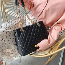 Известный бренд, дизайнерская женская сумка на цепочке, большая вместительность, женская сумка, летняя модная клетчатая сумка на плечо, сумка через плечо, сумка-тоут