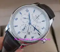 42MM PARNIS 26 jewels Japanese 9100 automatic Self-Wind Mechanical watches white dial Sapphire Crystal men's watch 207