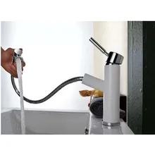 Вытащить спрей Ванная комната раковина и Кухня кран Круглый Однорычажный водопроводной воды