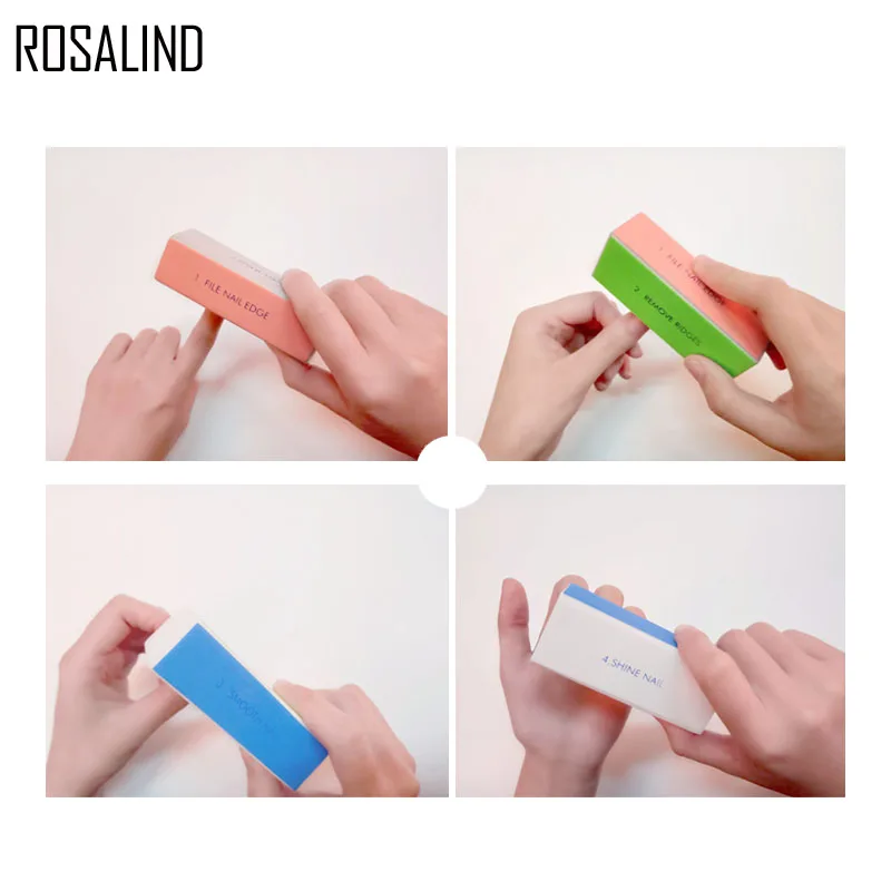 ROSALIND 5 шт./лот пилка для дизайна ногтей Прочный Полировочный песочный блок