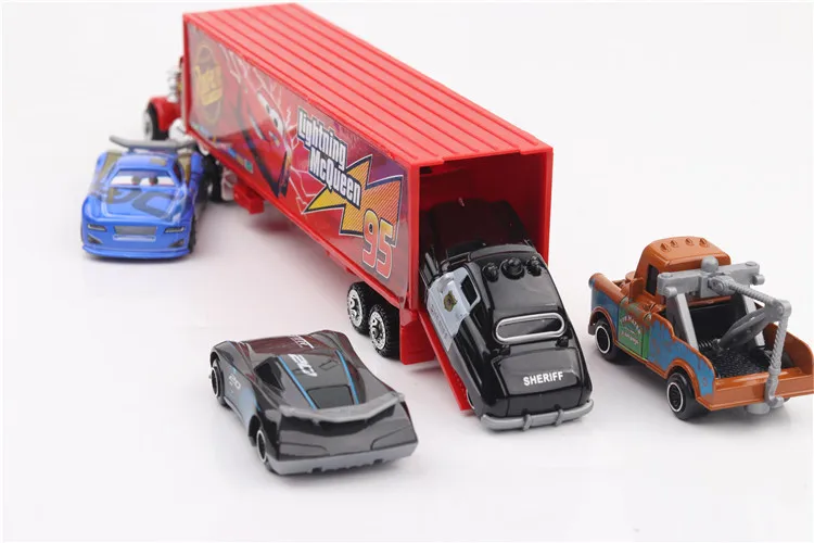 Disney Pixar Cars 3 7 шт./компл. Молния Маккуин Джексон Storm Мак дядя грузовик 1:55 литья под давлением Металл Модель автомобиля мальчик игрушка подарок