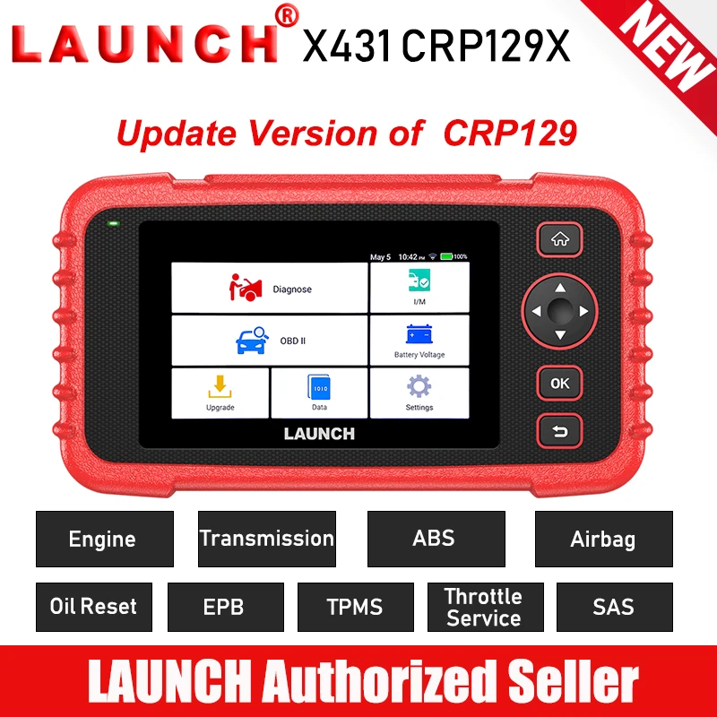 

New LAUNCH X431 CRP129X OBD2 Car Scanner Automotive Diagnostic Tool Auto Scan Diagnoses 4 System TPMS PK Creader VIII CRP129