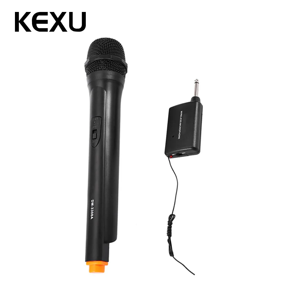 

KEXU Professional VHF Wireless Handheld Microphone Dual Channel Transmitter Mic Set for Studio Karaoke Radio Microphone