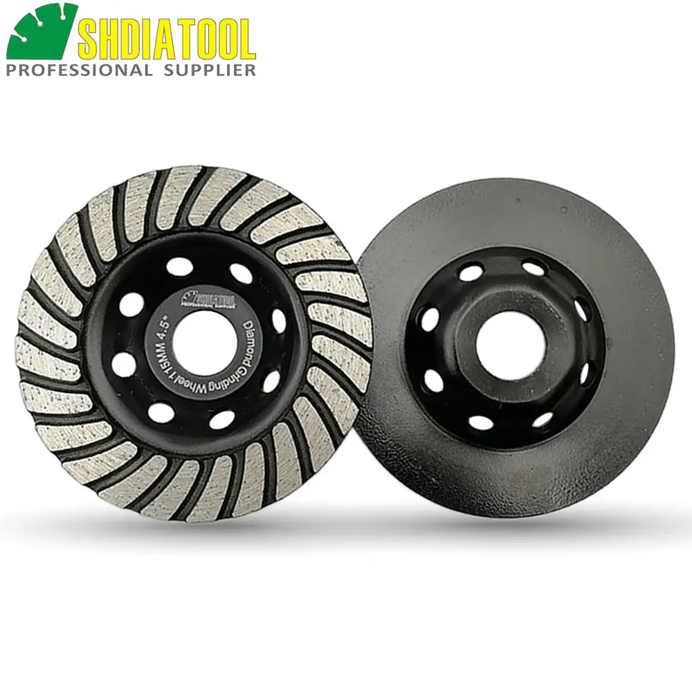 

2pcs 115mmDiamond Turbo Row Grinding Cup Wheel For concrete Masonry and some other construction mater 4.5inch grinding disc