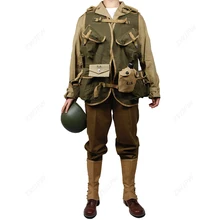 WW2 армии США M41 Полевая куртка и брюки F/W версия D-DAY Нормандия штурмовой жилет осенью/зимой
