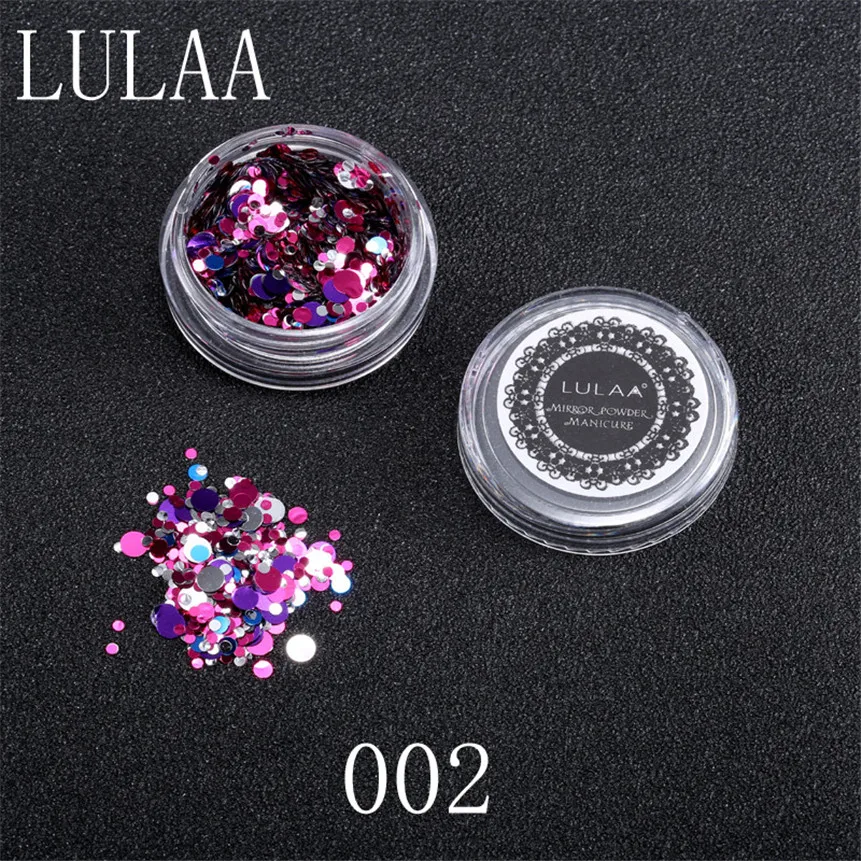 

LULAA 1 Box Nail Art Glitter Paillette 3D Shiny Round Sequins Nail Decoration Manicure DIY Drop Shipping 80125