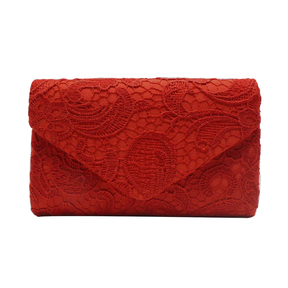 

Fashion ladies bag elegant lace clutch envelope bag dinner shoulder solid color small square bag Prom Handbag Purs Dropship Y508