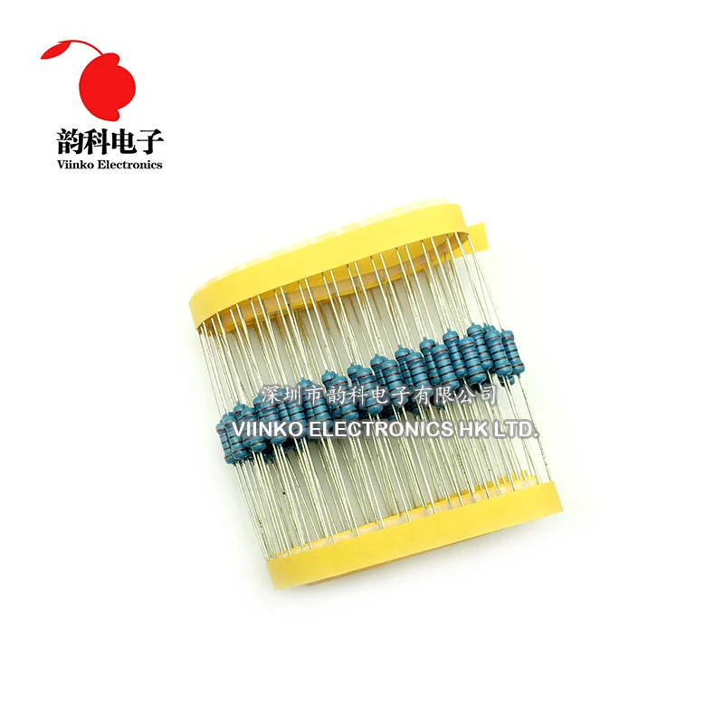 

100pcs 1/2W 1% 0.5W Metal Film Resistor 130R 160R 130 160 1.1K 1.3K 1.6K ohm