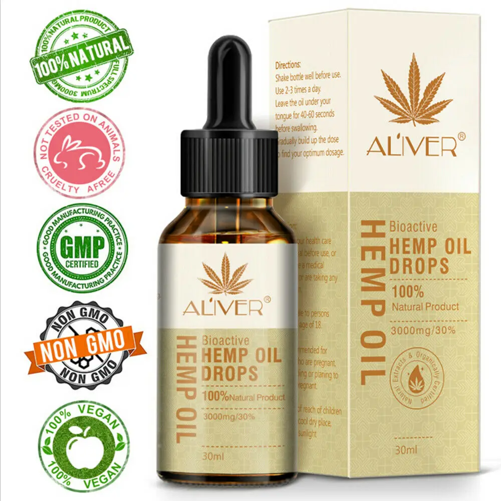 

2019 TOP Premium 30% Strong Strength Hem Extract Oil 3000mg Organic Herbal Drops