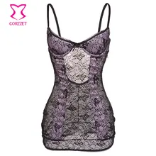 Черный и розовый, с цветочным принтом, в горошек, кружевное Lenceria пикантная обувь белье Для женщин одежда для сна ночная рубашка размера плюс Эротические Нижнее бельё; женская сорочка Ночная сорочка