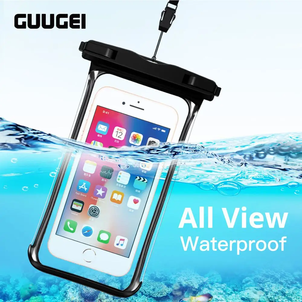 

GUUGEI Dry Bag Waterproof Case For Phone Full view Transparent Underwater Swimming Hiking Pouch Photograph Phone Coque Covers