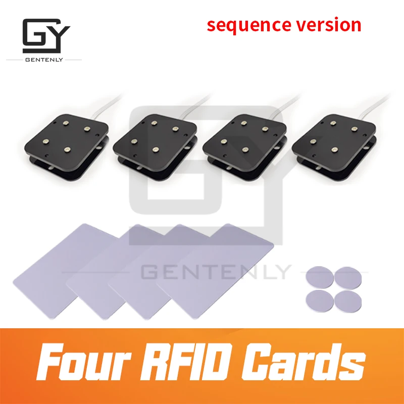 

Escape room props RFID Card Puzzle sequential version place ID card on sensor with correct order to unlock room escape game prop