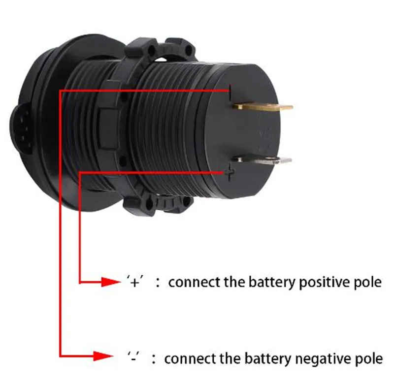 WUPP 12-24 В 4.2A/DC черный Водонепроницаемый двойной автомобильный usb-адаптер зарядное устройство с двумя usb-разъемами