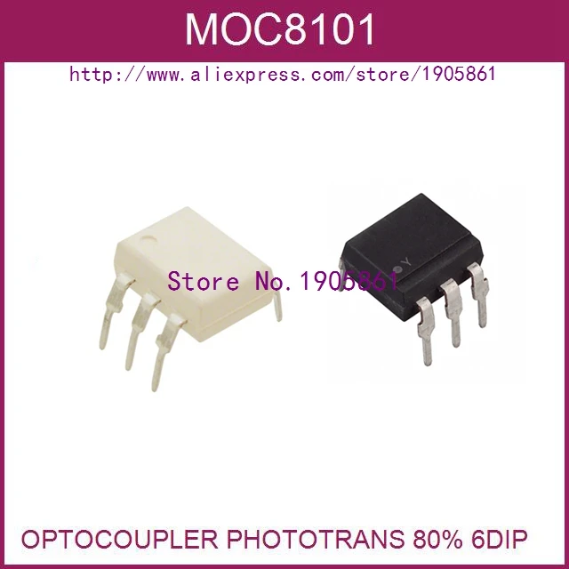 25PCS MOC8101 8101 6-PIN optocouplers para aplicaciones de fuente de alimentación