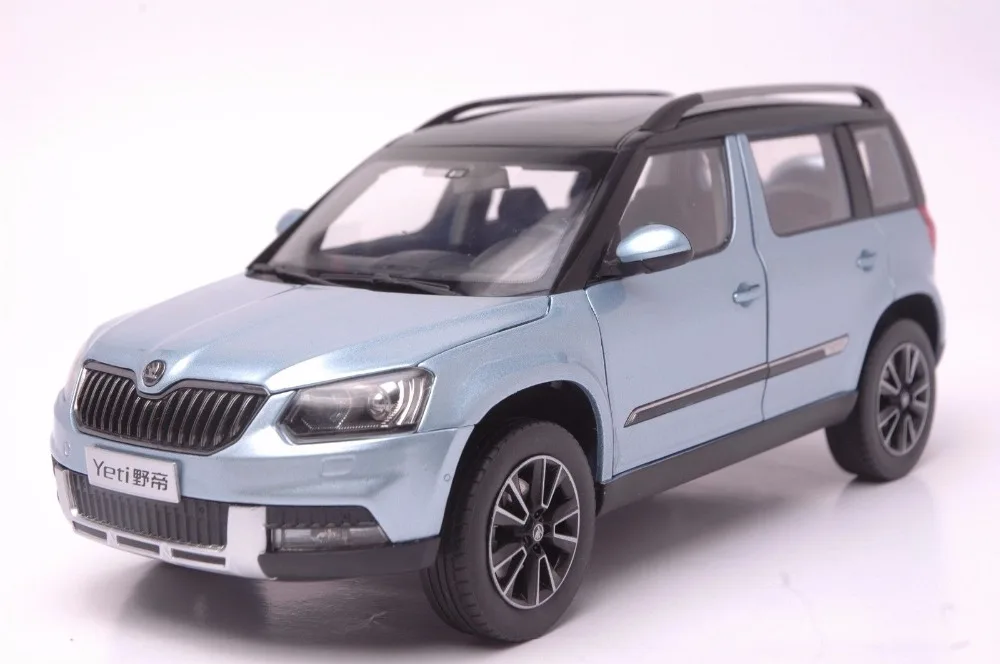 1:18 Модель литья под давлением для Skoda Yeti Blue SUV игрушечный автомобиль из сплава
