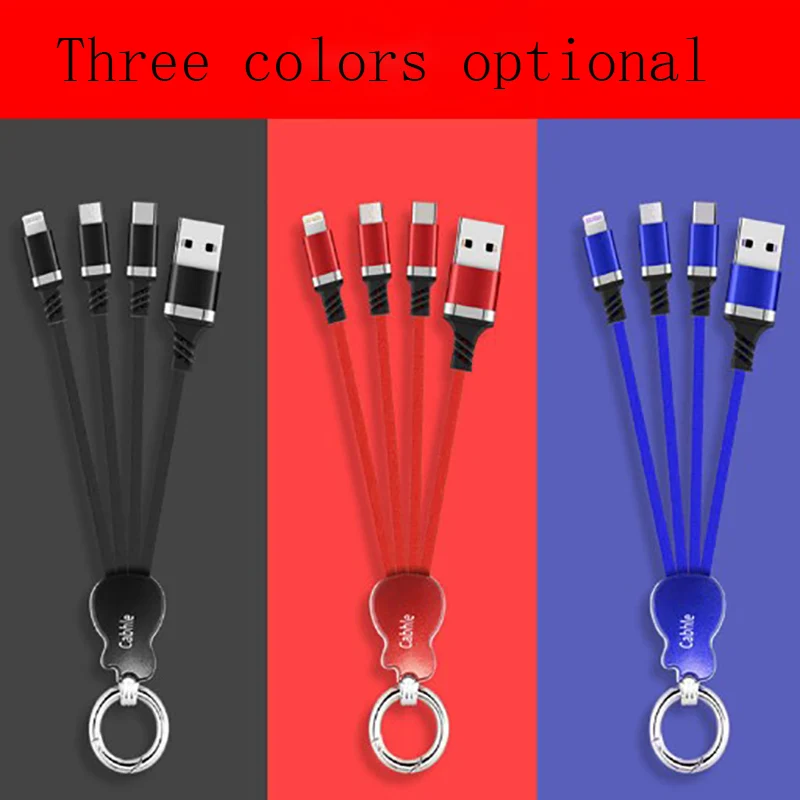 

Smart data cable three-in-one charging cable Type-C IOS micro usb Interface Fashion Art Guitar Appearance Design LED indicator
