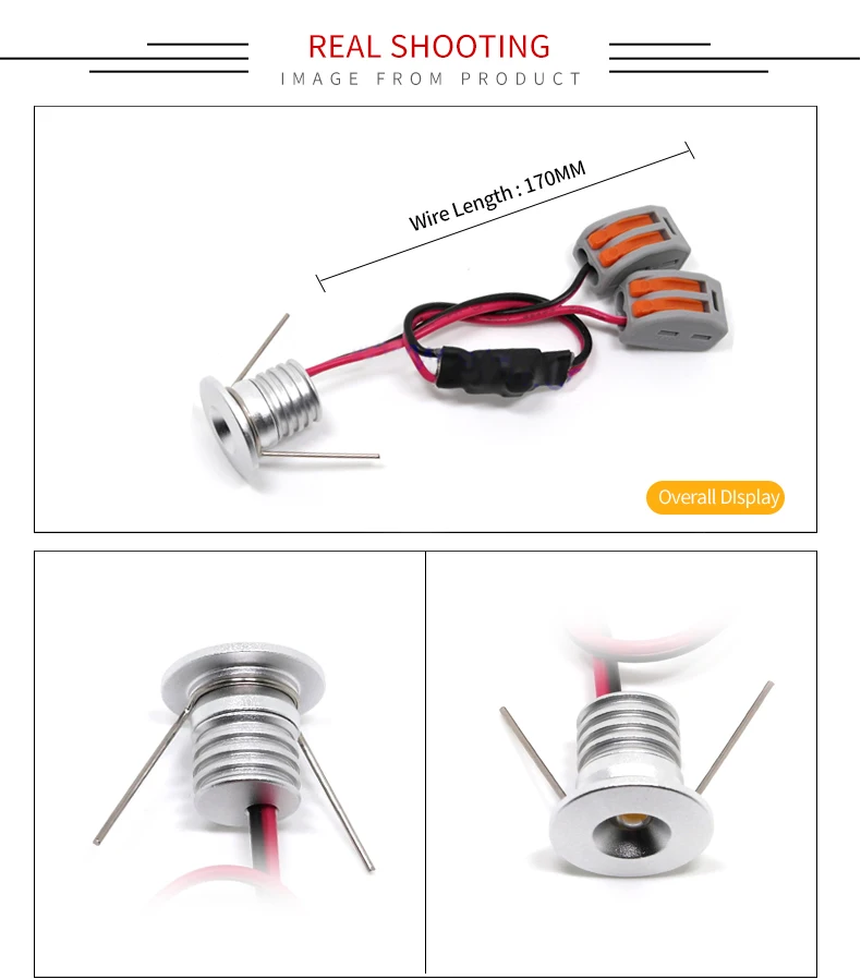 Пятно света 1 Вт миниатюрный Точечный светильник Встраиваемый светодиодный Встроенный потолочный ресторан 12 V-24 V светильник Модель прилавок-витрина мини отверстие лампа светильник