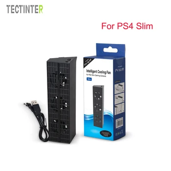 

For PS4 slim Cooler,Cooling Fan For PS4 slim USB External 5-Fan Super Turbo Temperature Control For Playstation 4 slim Console