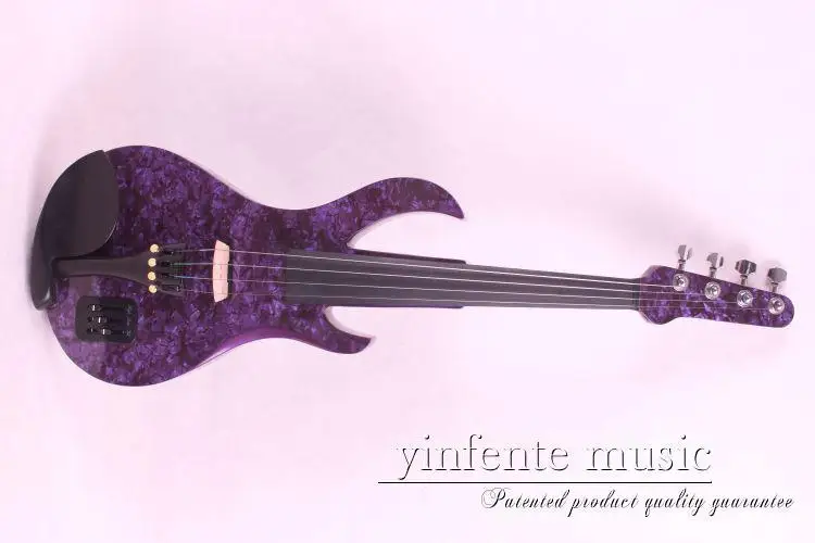 

4/4 4 string Electric Violin Solid wood hand Guitar style black blue yellow red