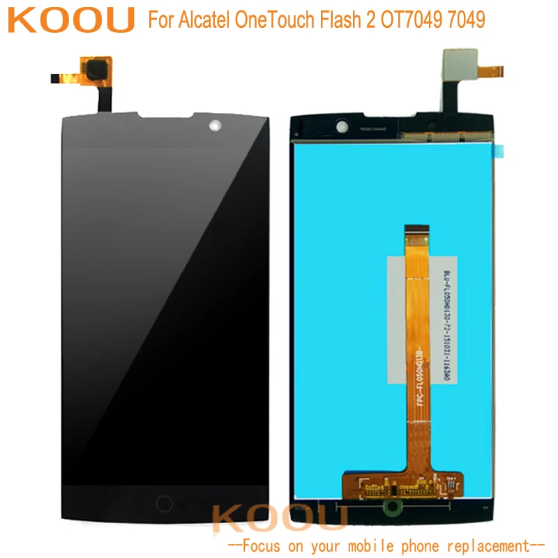 

Mobile Phone LCD Display For Alcatel OneTouch Flash 2 OT7049 OT-7049D 7049 Touch Screen Dightizer Assembly Replacement Parts