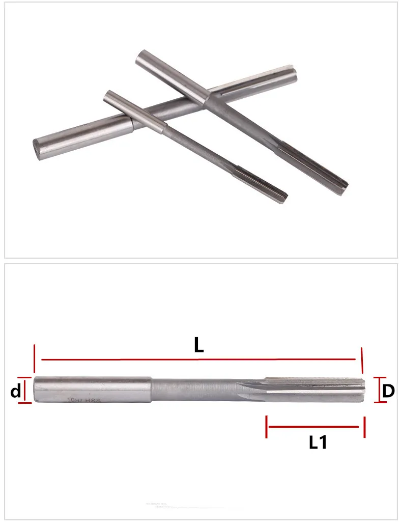 2mm-16mm Straight Shank D4 HSS Reamer Chucking Engineering Milling Cutter Tool 3mm/4mm/5mm/6mm/8mm/10mm/12mm/14m 6 Flutes HSS 5