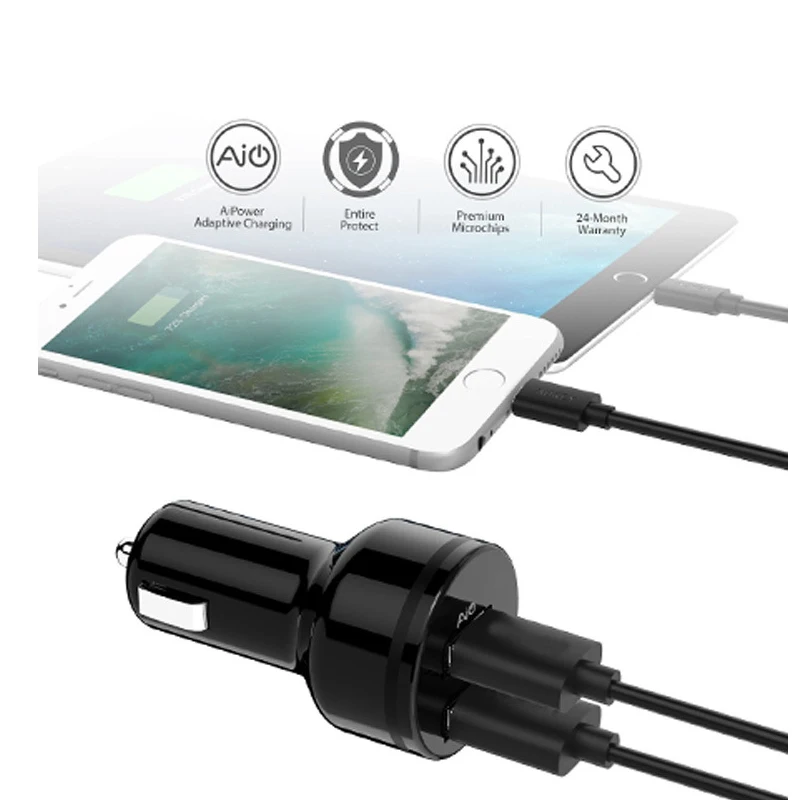 Автомобильное зарядное устройство с двумя Usb портами QC 3 0|Зажигалка| |
