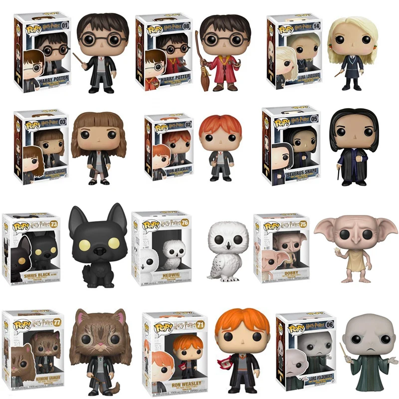 

FUNKO POP Hot Toy Harri Potter Dobby Sirius Black Hedwig RON PVC Action Figure Collection Model toys for Children Christmas Gift