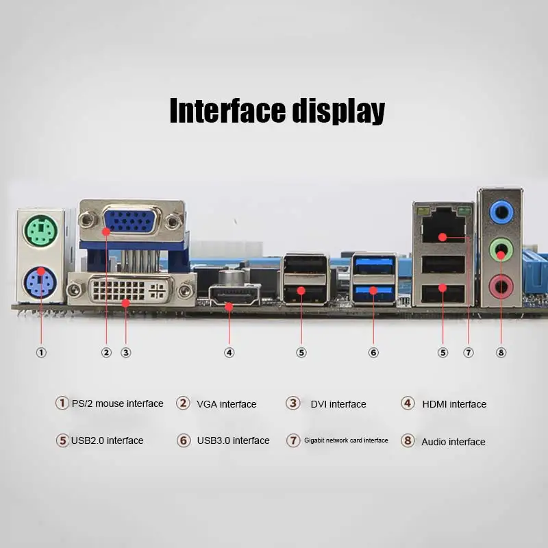 

Newly B85 BTC+ETH Mining Bitcoin 8 PCI-E USB3.0 directly Slots Mainboard for Intel